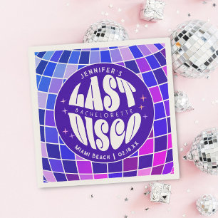 Serviette En Papier Retro Super Dernier Disco Bachelorette Weekend Par