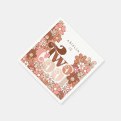 Serviette En Papier Retro Super deux filles Cool 2e anniversaire (Coin)