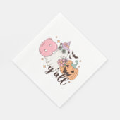 Serviette En Papier Retro Super Halloween Éffrayant Boo Y’all (Coin)