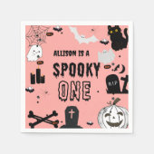 Serviette En Papier Retro Super Halloween éffrayant un premier anniver (Devant)