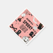 Serviette En Papier Retro Super Halloween éffrayant un premier anniver (Coin)