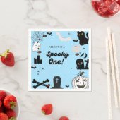 Serviette En Papier Retro Super Halloween éffrayant un premier anniver (En situation)