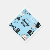 Serviette En Papier Retro Super Halloween éffrayant un premier anniver (Coin)