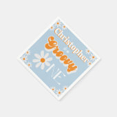 Serviette En Papier Retro Super One Boys 1er Anniversaire (Coin)