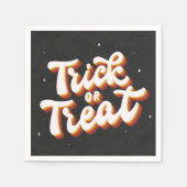 Serviette En Papier Retro Trick ou Treat (Devant)