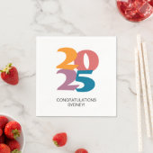 Serviette En Papier Retro Vibes Graduation Party (En situation)