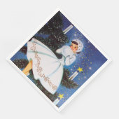 Serviette En Papier Retro vintage Noël Vacances (Coin)