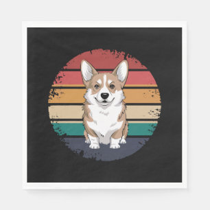 Serviette En Papier Retro Vintage Pembroke Welsh Corgi Lover Dons