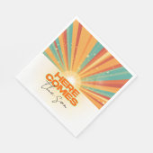 Serviette En Papier Retro Voici Le Baby shower Fils (Coin)