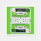 Serviette En Papier Retro W Audiotape 60e anniversaire Fête PPN (Devant)