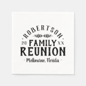 Serviette En Papier Retrouvailles familiales personnalisées rustiques  (Devant)