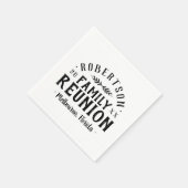 Serviette En Papier Retrouvailles familiales personnalisées rustiques  (Coin)