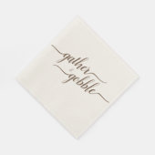 Serviette En Papier Retrouvez et Gobble Élégant Dîner Thanksgiving (Coin)