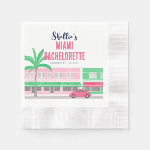 Serviette En Papier Retrouvez-moi à Miami Enterrement de vie de jeune