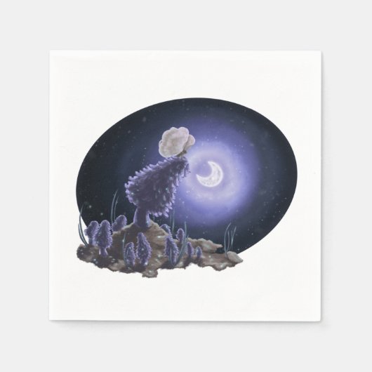 Serviette En Papier Réunion au clair de lune (Devant)