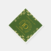 Serviette En Papier Réunion de classe de l'école Green & Gold (Coin)