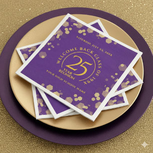 Serviette En Papier Réunion de classe de l'école supérieure Purple & G