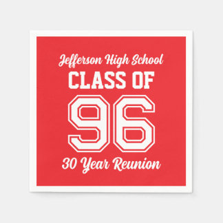 Serviette En Papier Réunion de classe personnalisée, fête de retrouvai