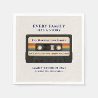 Réunion de famille cassette rétro nom date
