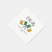 Serviette En Papier Réunion de famille drapeau d'Irlande (Coin)