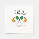 Serviette En Papier Réunion de famille du drapeau d'Irlande  (Devant)
