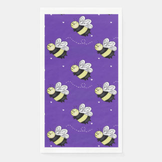 Serviette En Papier Réunion de famille Purple Bumblebee