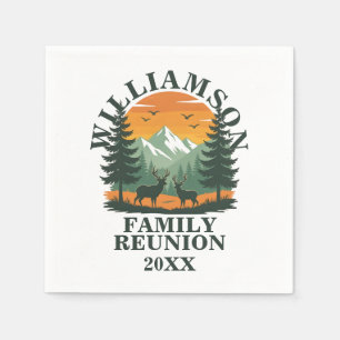 Serviette En Papier Réunion de famille rustique sauvage