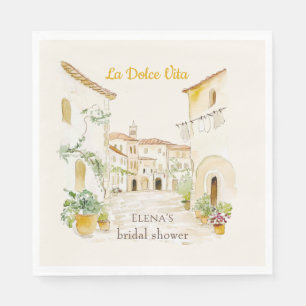 Serviette En Papier Réunion de mariage champêtre dans un village tosca