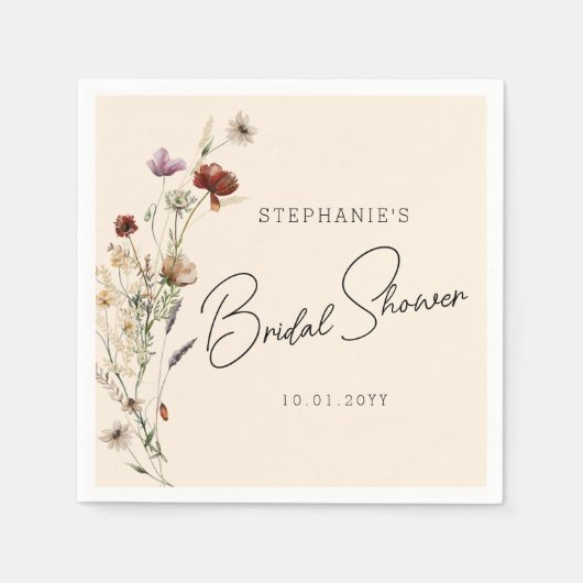 Serviette En Papier Réunion de mariage champêtre d'automne (Devant)