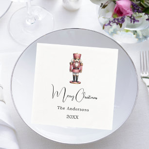 Serviette En Papier Réunion de Noël autour du casse-noisette