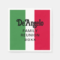 Réunion de nom de famille italien personnalisé
