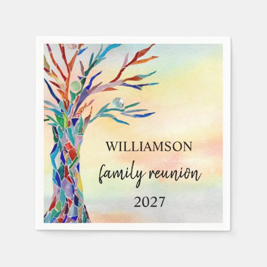 Serviette En Papier Réunion familiale (Devant)