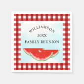 Serviette En Papier Réunion familiale de pastèque (Devant)