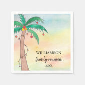 Serviette En Papier Réunion familiale Palm Tree (Devant)