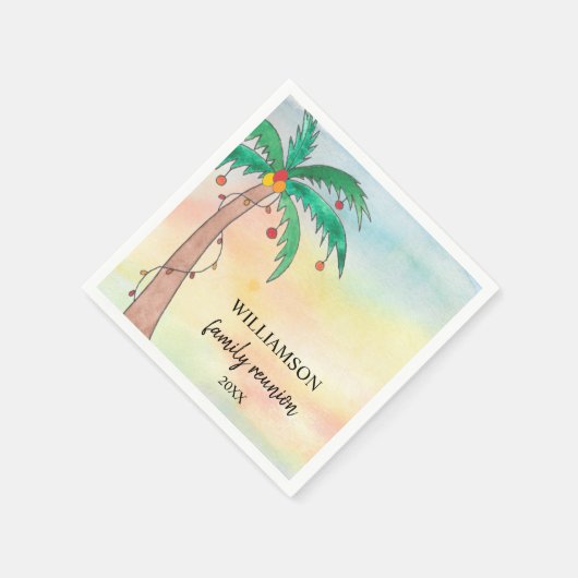 Serviette En Papier Réunion familiale Palm Tree (Coin)