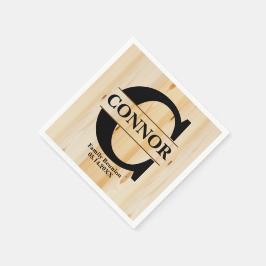 Serviette En Papier Réunion familiale | Personnalisé (Coin)