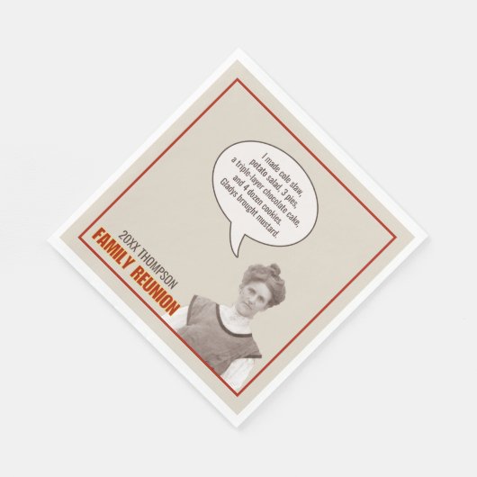 Serviette En Papier Réunion familiale | Vieux temps amusant (Coin)