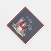 Serviette En Papier Réunion patriotique rustique (Coin)