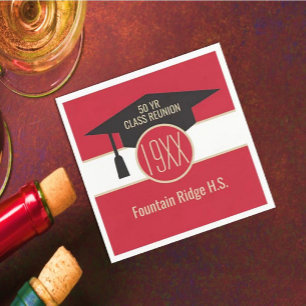 Serviette En Papier Réunion ! Serviettes de réunion de classe personna