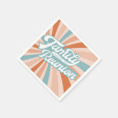 Serviette En Papier Réunion super Famille Rétro (Coin)