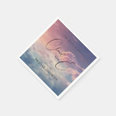 Serviette En Papier Rêve aquarelle Coucher de soleil Nuage 9 Bridal Sh (Coin)