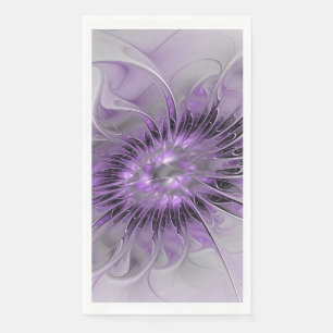 Serviette En Papier Rêve de fleur de lavande Art fractal abstrait mode