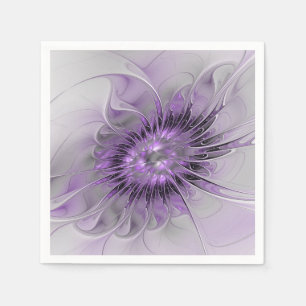 Serviette En Papier Rêve de fleur de lavande Art fractal abstrait mode