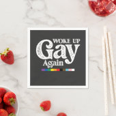 Serviette En Papier Réveillez Gay Soutenez à nouveau LGBT Pride (En situation)