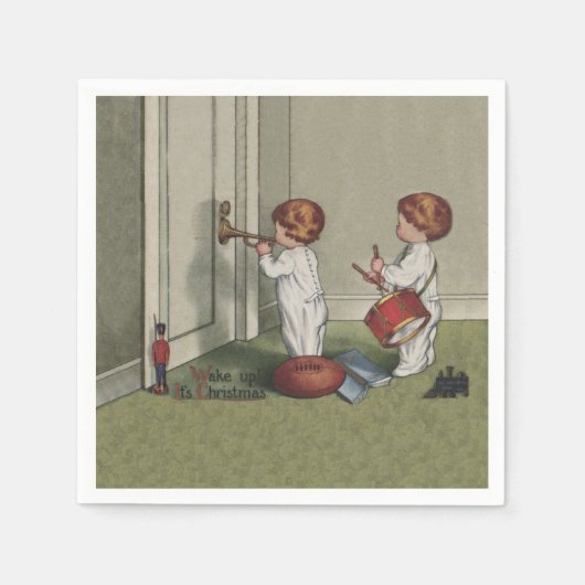 Serviette En Papier Réveillez-vous son joli enfant de Noël (Devant)