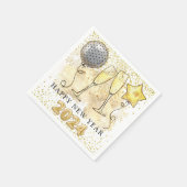 Serviette En Papier Réveillon 2024 Parties scintillant des Ballons de  (Coin)