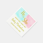 Serviette En Papier Révélation de genre de l'aquarelle (Coin)