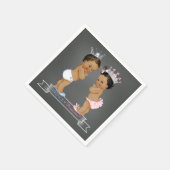 Serviette En Papier Révélation de genre ethnique Prince Princesse (Coin)