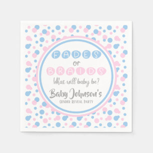 Serviette En Papier Révélation de genre pour bébé - Pailles ou tresses