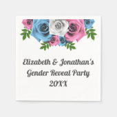 Serviette En Papier Révélation de genre Rose Bouquet (Devant)